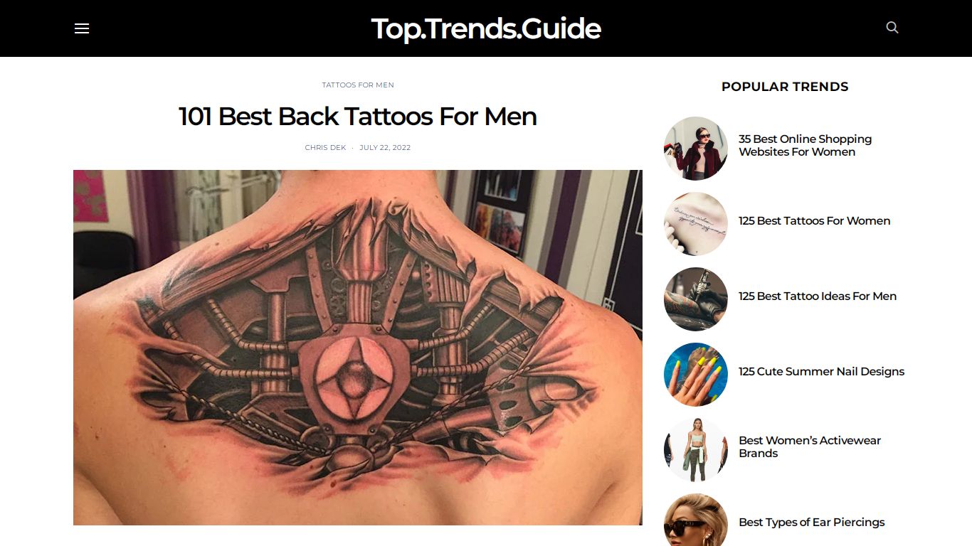 101 Best Back Tattoos For Men - Top Trends Guide